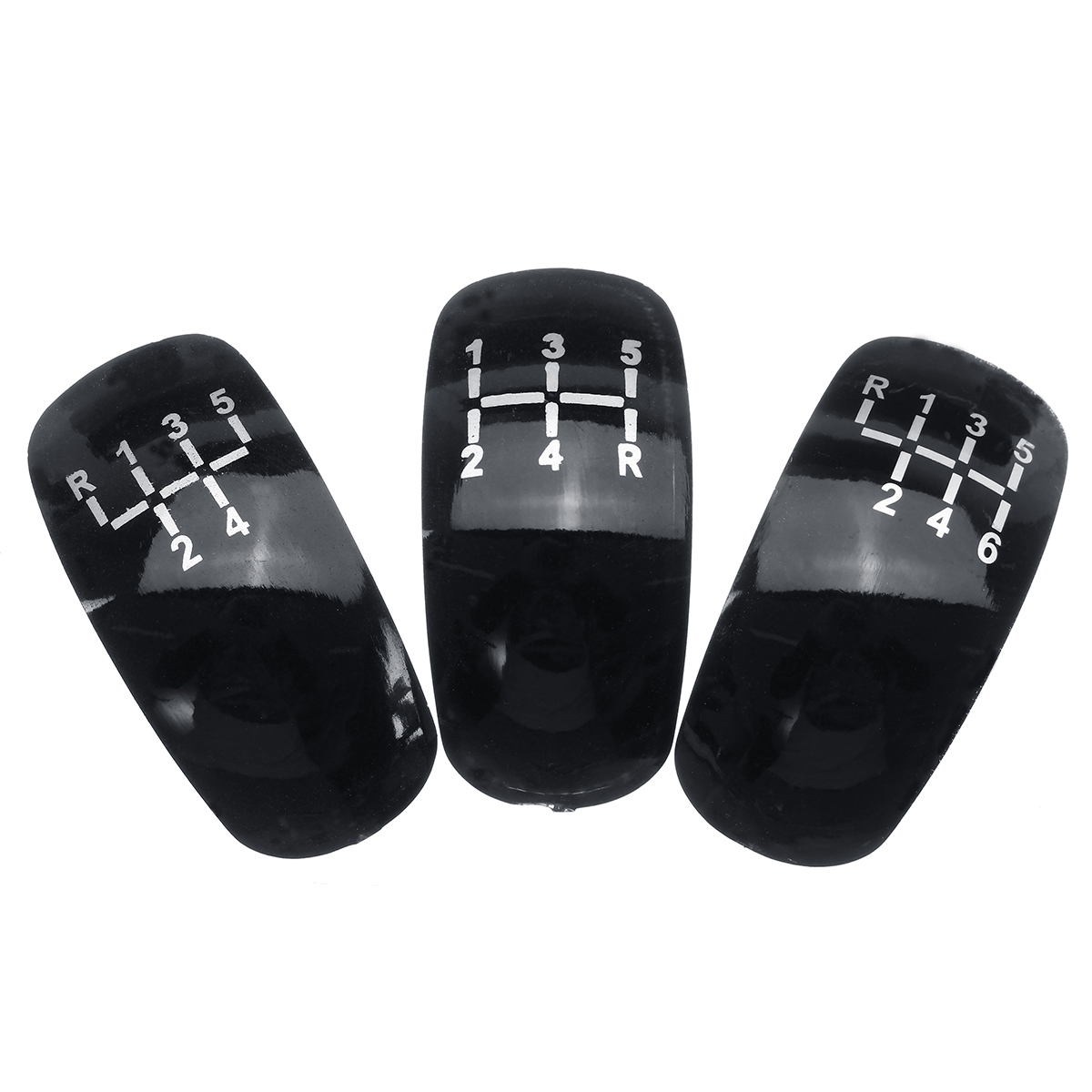 5/6 Speed & 3 Caps Adapter Universal Manual MT Car Gear Stick Shift Shifter Knob