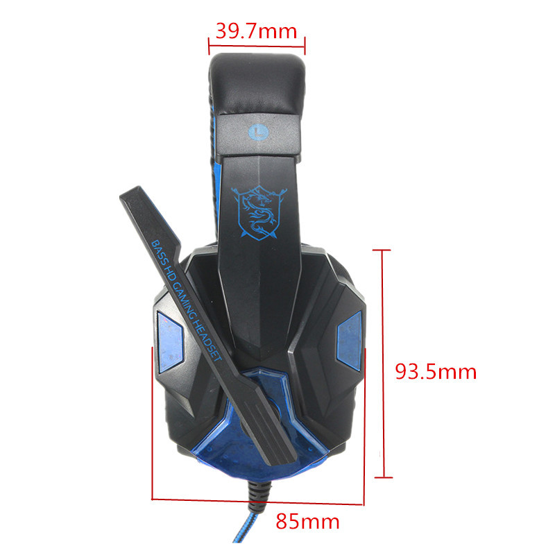 USB 3.5mm LED Surround Stereo Gaming Headset Headbrand Headphone With Mic 12