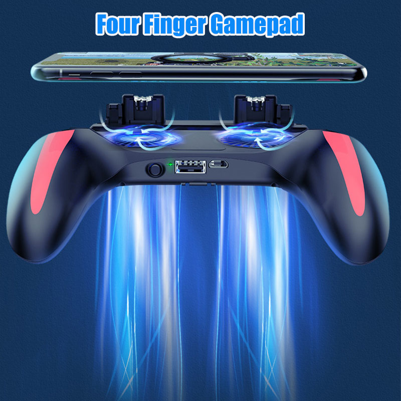 H10 Four-finger Rechargeable Mobile Phone Radiator Artifact Multi-function Grip Universal Quick Game Handle