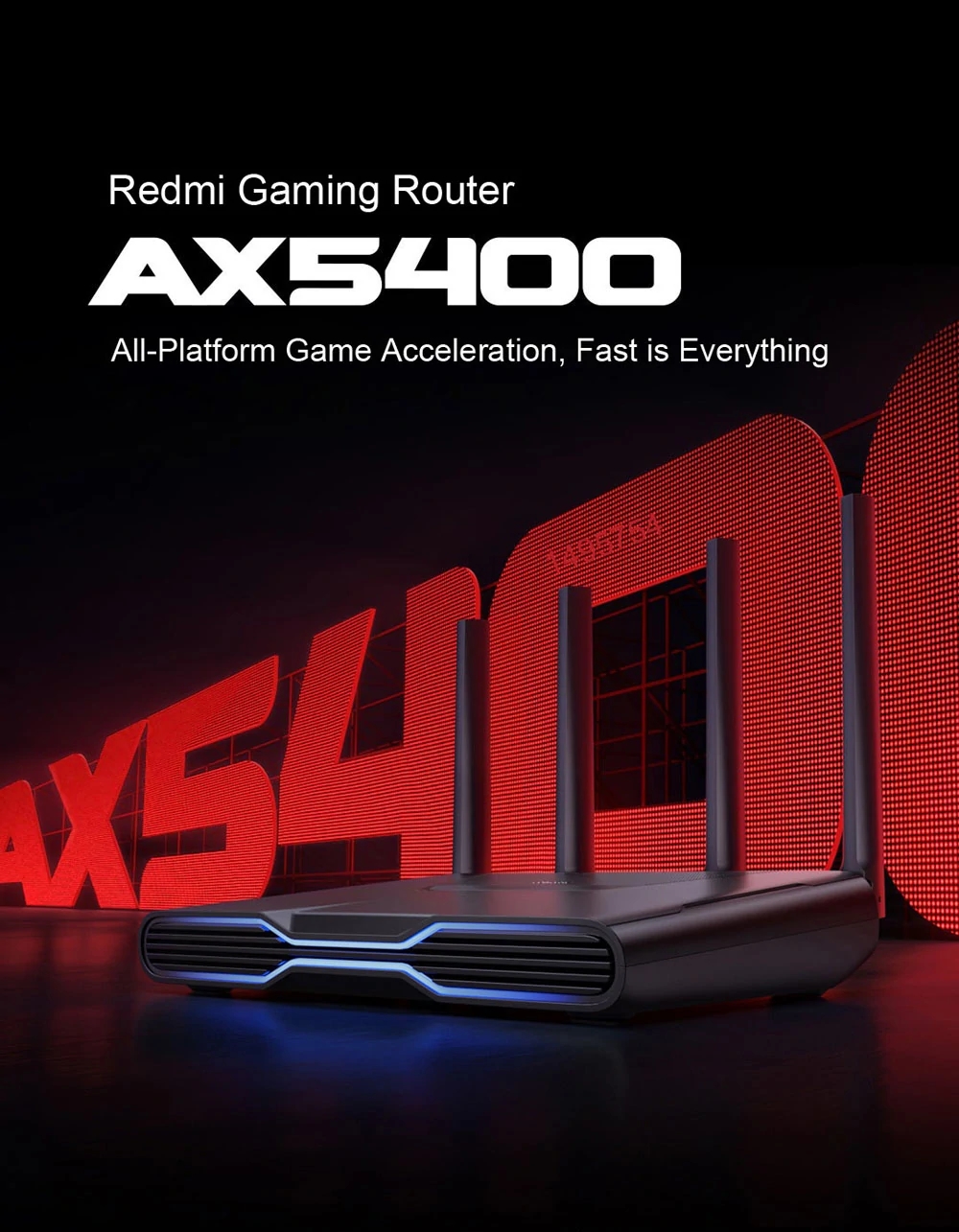 2022 Xiaomi Redmi AX5400 WiFi6 Gaming Router Dual Band 160MHz 4K QAM Mesh Repeater Router External Amplifier Game Dedicated Gaming 2.5G Network Port