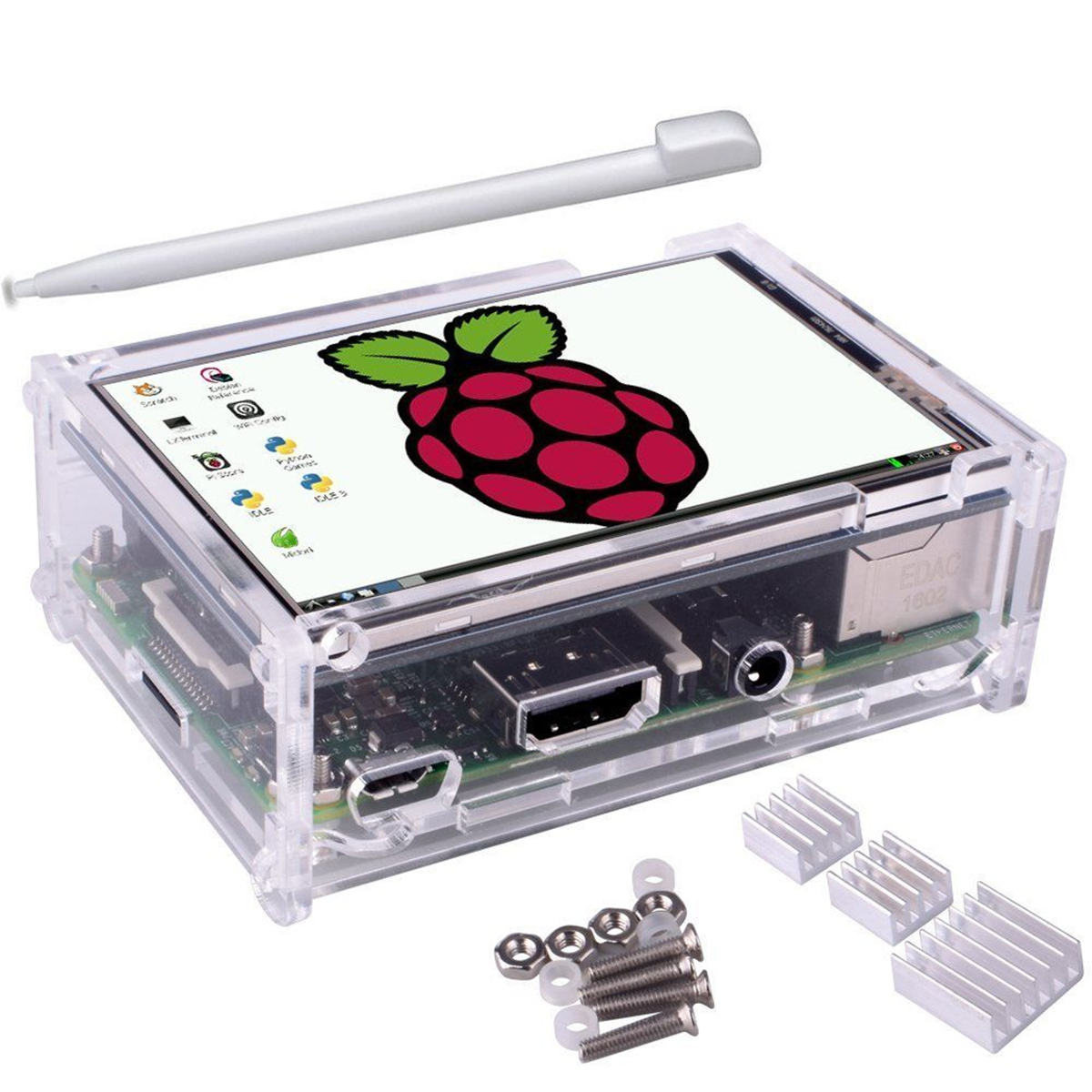 Acryl GehäUse Box Shell mit Schraube für 3.5 Zoll Tft Screen und Raspberry N8X6 