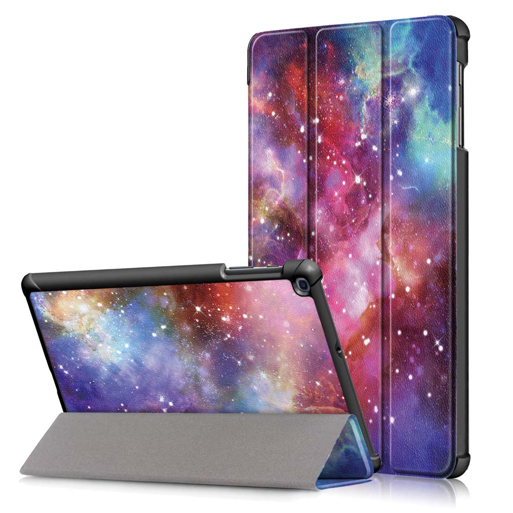 Tri-Fold Pringting Tablet Case Cover for Samsung Galaxy Tab A 10.1 2019 T510 Tablet - Galaxy