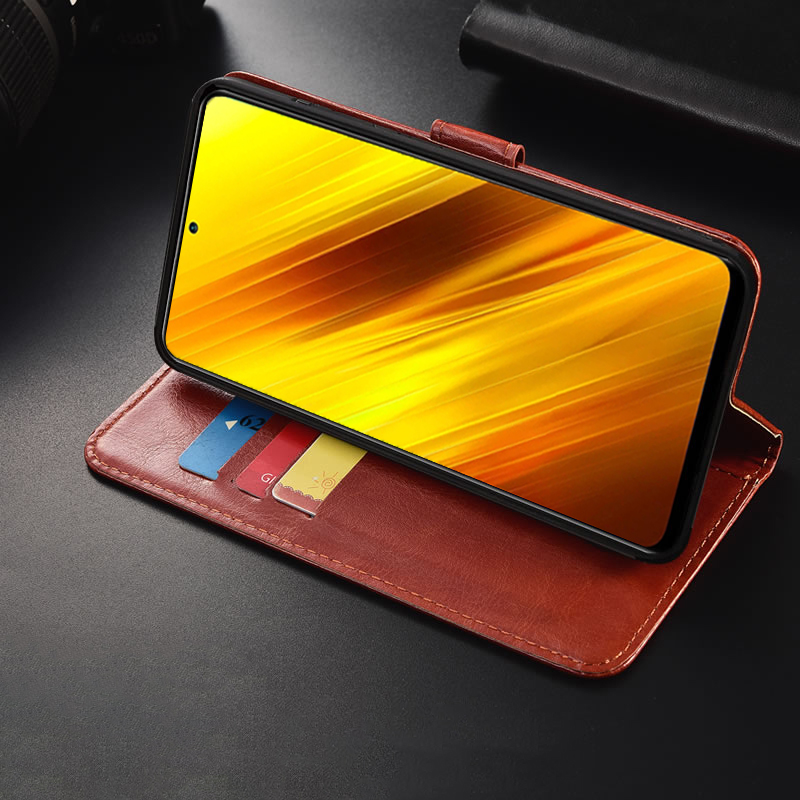 Bakeey for POCO X3 PRO /  POCO X3 NFC Case Magnetic Flip with Multiple Card Slot Foldable Stand PU Leather Shockproof Full Cover Protective Case Non-original