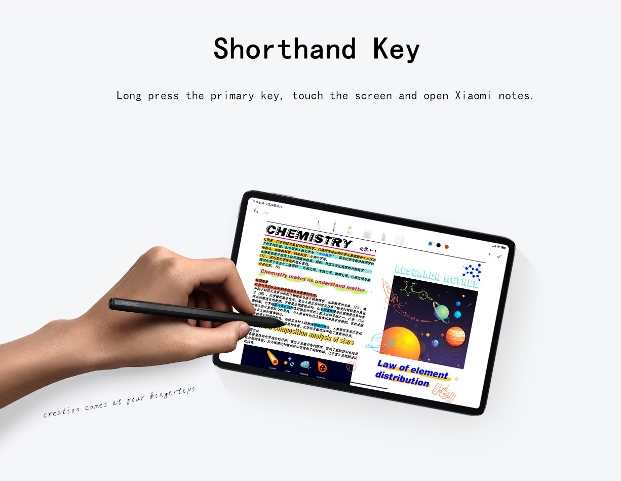 Original 4096 Levels Xiaomi Stylus Pen 240Hz Draw Writing For Xiaomi Mi Pad 5 / 5 Pro