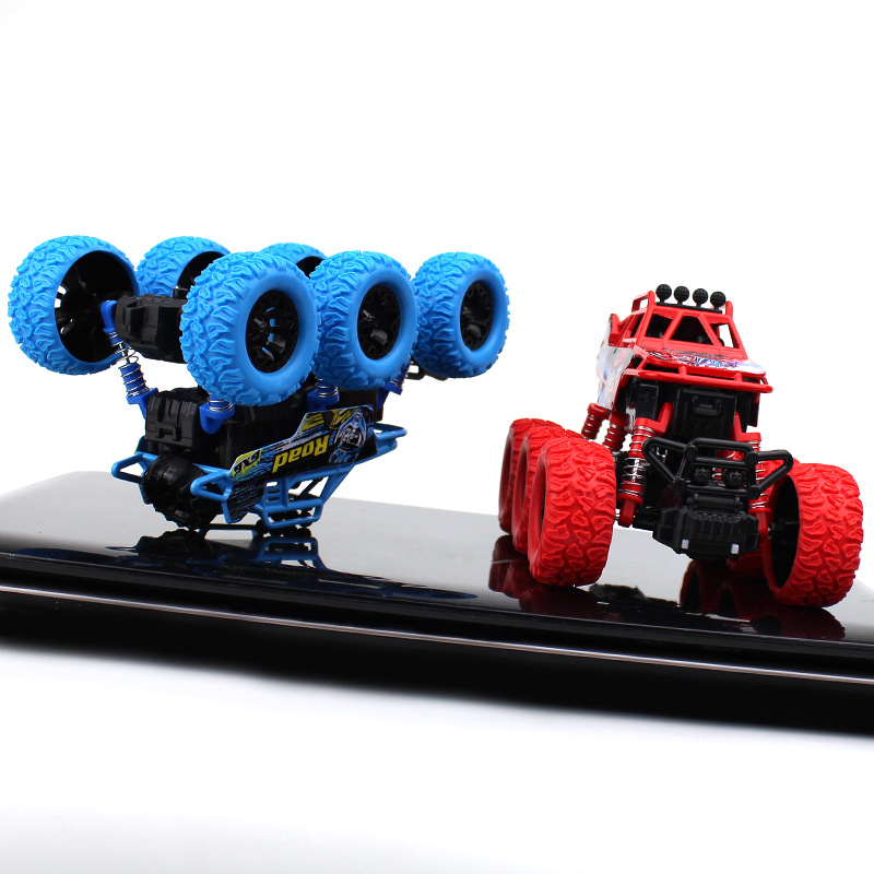 6 Bigfoot Roda Puxar Para Trás Escalada Modelo de Carro À Prova de Choque Luz Do Carro Versão Luz Novelties Brinquedos Com Presente Livre