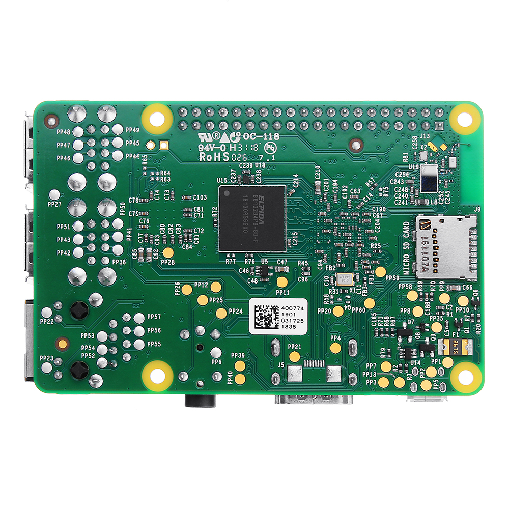 Raspberry Pi 3 Model B ARM Cortex-A53 CPU 1.2GHz 64-Bit Quad-Core 1GB RAM 10 Times B+ 40