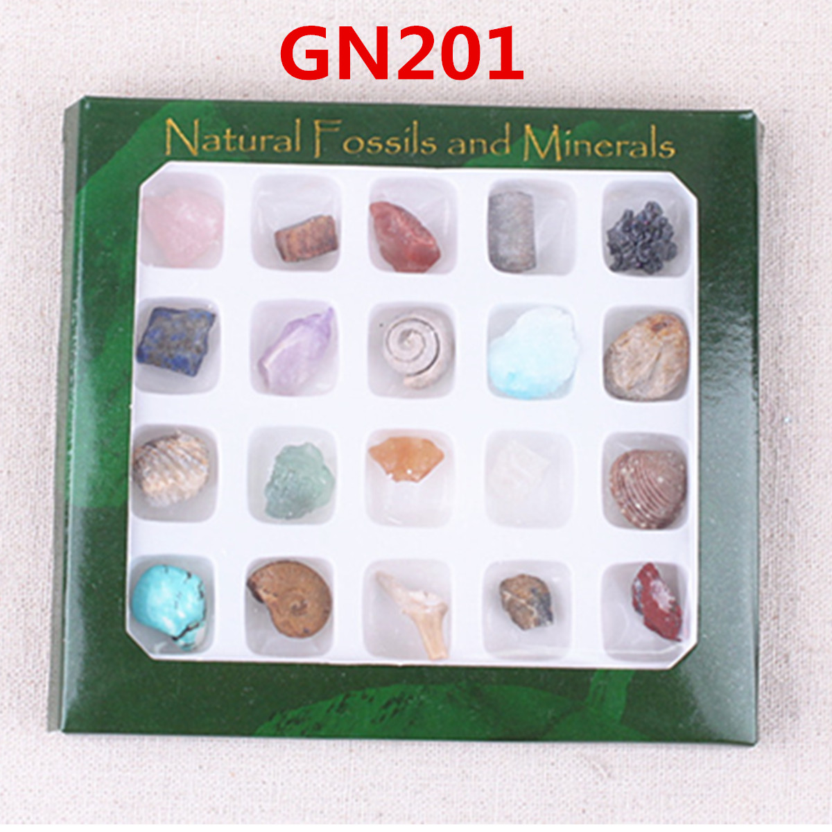 AU Natural Gemstones Stones Variety Collection Crystals Kit Mineral Geological Teaching Materials 12