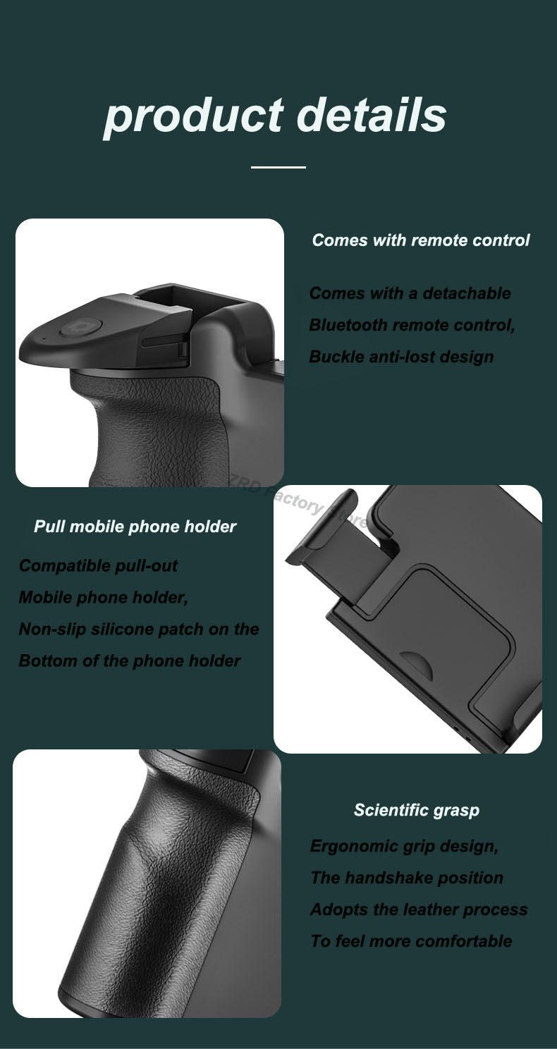 Stabilizer Camera Horizontal Vertical Shooting Anti-shake Shooting Assistance Handle for IOS Android Phone Holder