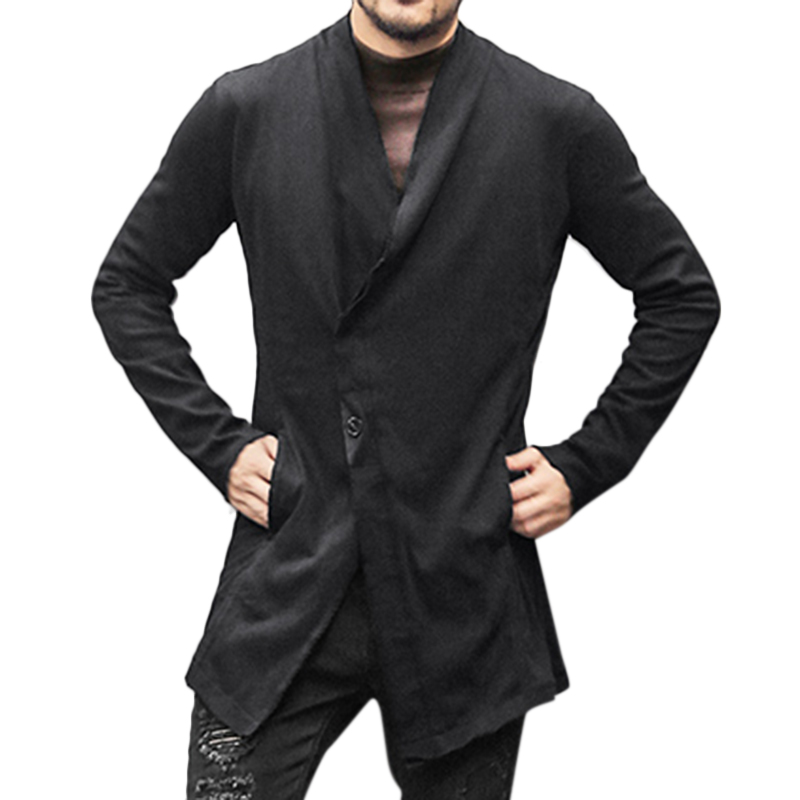 

Men's Casual Black Long Fit Thick Warm Cardigans
