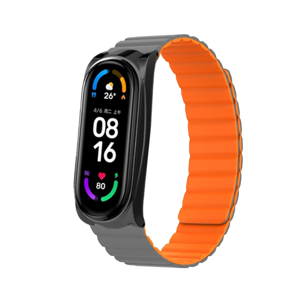 Bakeey Silicone Powerful Magnetic Replacement Strap Smart Watch Band for Xiaomi Mi Band 6/5