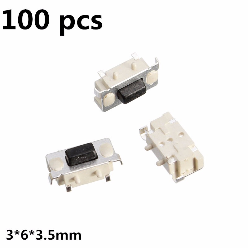 

100Pcs Tact Tactile Push Button Switch SMD SurfacE-mount Momentary