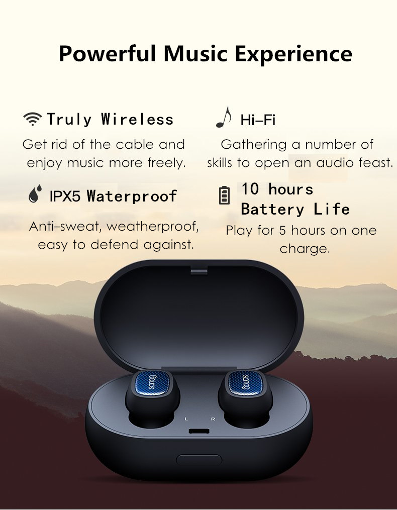 [Truly Wireless] Mini Dual Bluetooth Earphone Stereo IPX5 Waterproof Headphones With Charging Box 10