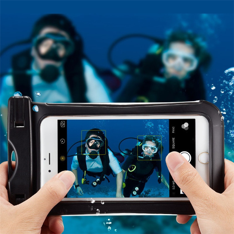 

Универсальный IPX8 Водонепроницаемы Clear Touch Screen Phone Чехол Под водой Сухой Сумка для телефона под 6 дюймов