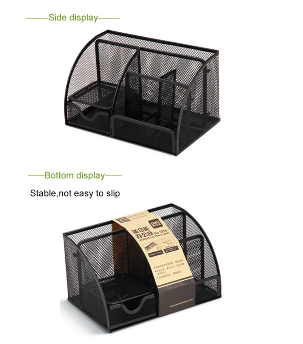 Deli File Storage Box Office Container Small Objects Multifunctional Desk Organizer Portable Office School Supplies