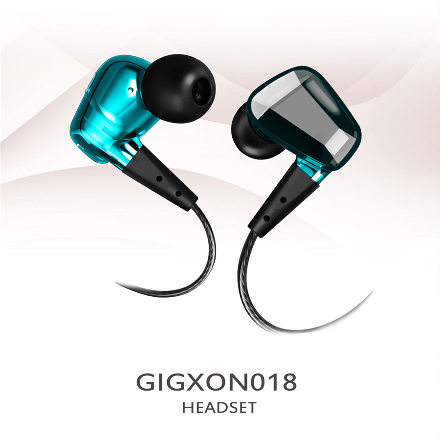 GIGXON DS018 3.5mm In-ear Noise Cancelling HIFI Stereo Bass Wired Earphone