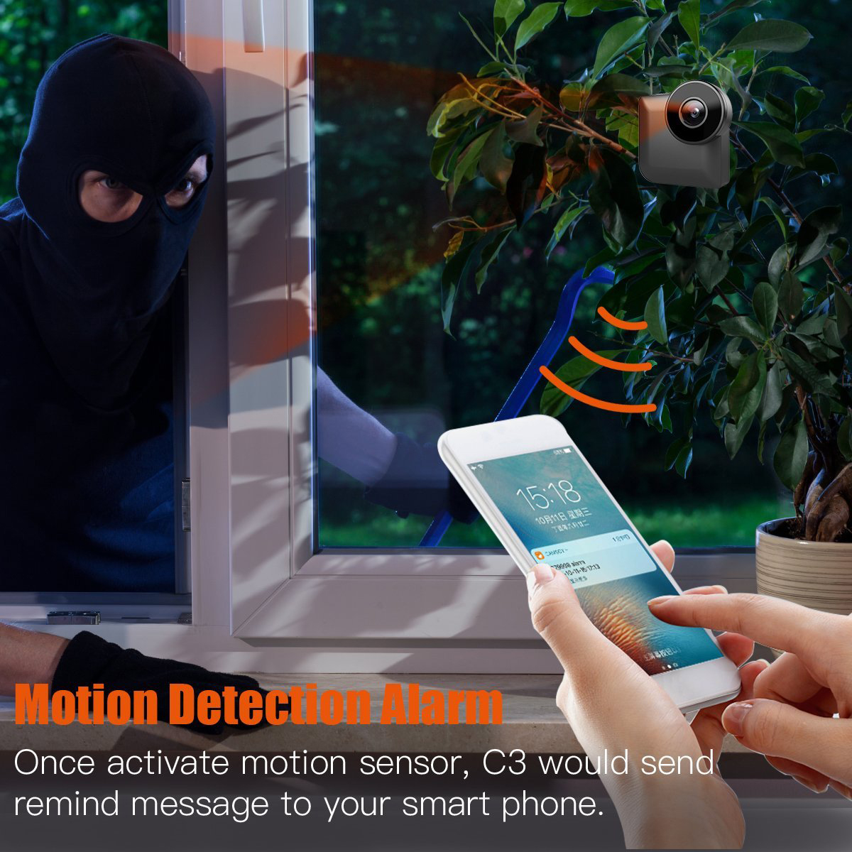 WiFi 140° Wide-angle 720P Camera Motion Detection Remote Intelligent Infrared IP Wireless HD Camera 72