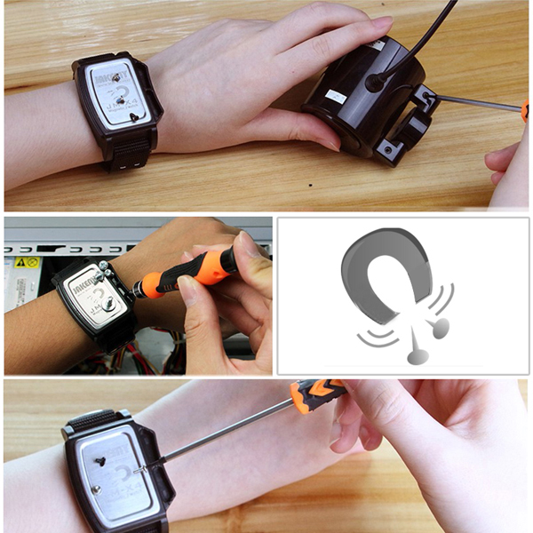 JAKEMY JM-X4 Magnetic Wristband Screw Nuts Nail Keeper Organizer Tool