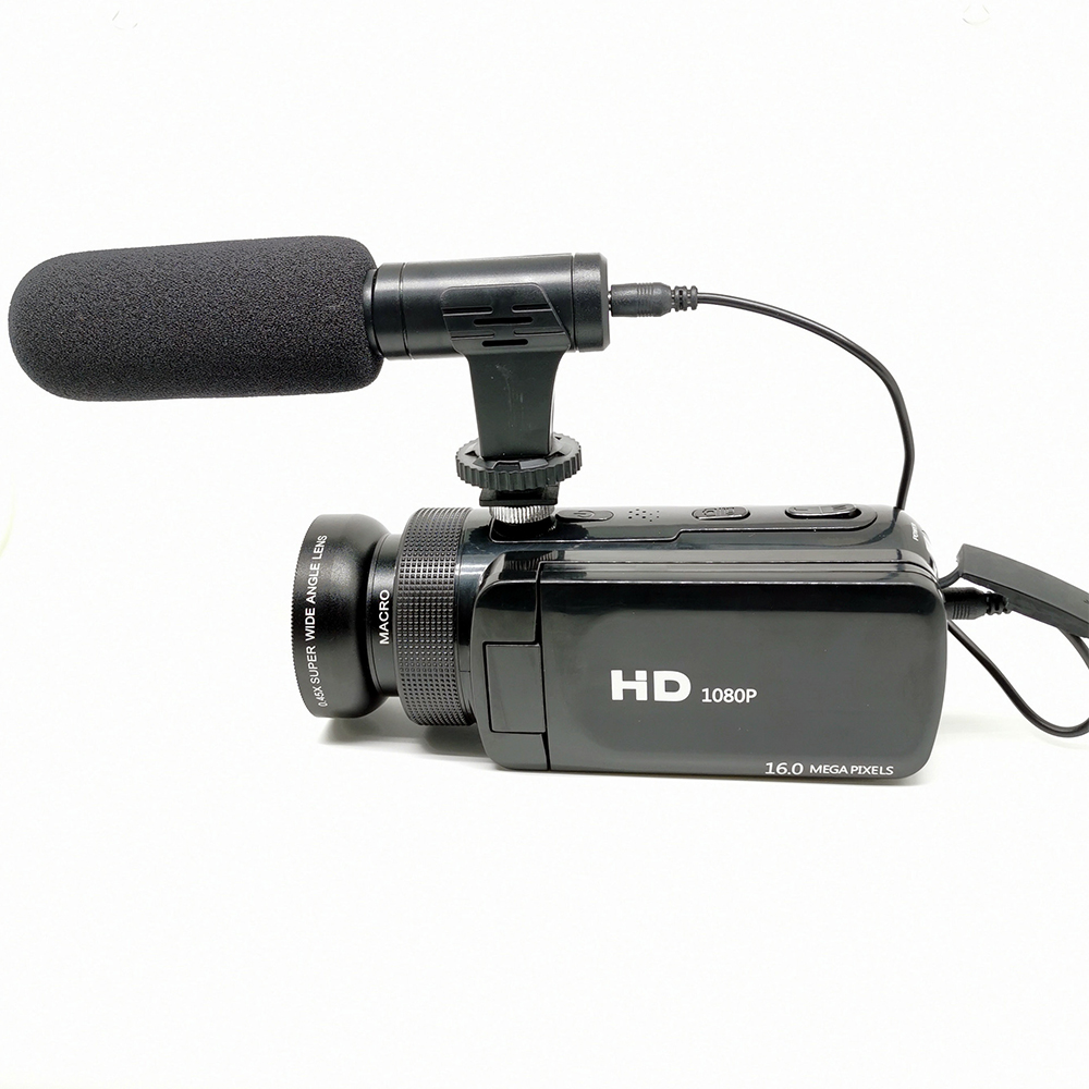 D100 1080P HD Digital Camera 16 Million Pixel Handheld DV Camcorder with Microphone Wide-angle Lens Video Camera