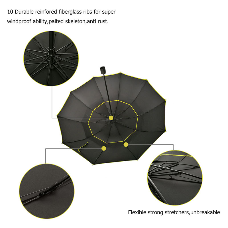 Banggood Golf Umbrella Double Layer Windproof Anti-UV Umbrella 3-4 People Three Folding Sunshade 15