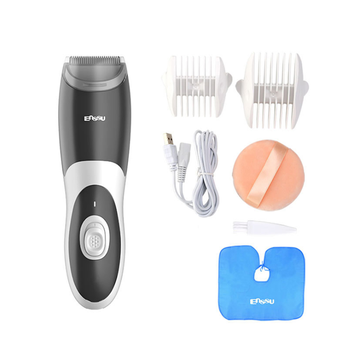Standar Set Baby Hair Clipper Electric Hair Trimmer Quiet Rechargeable  Waterproof Haircut Kit
