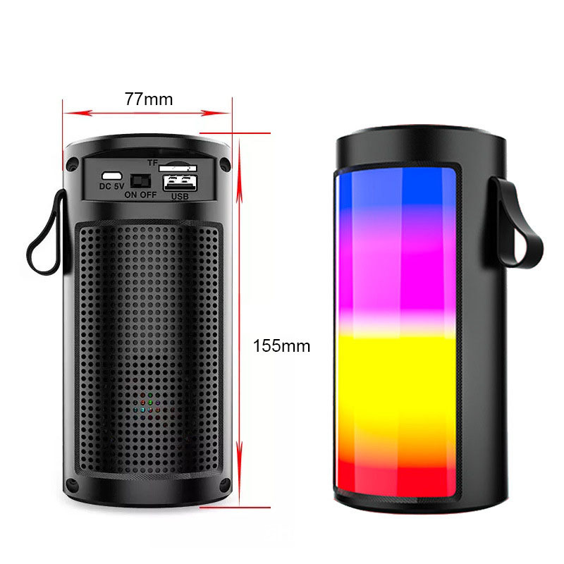 Wireless bluetooth Speaker Melody LED Colorful Lantern Outdoor Subwoofer TF Card Portable Speaker