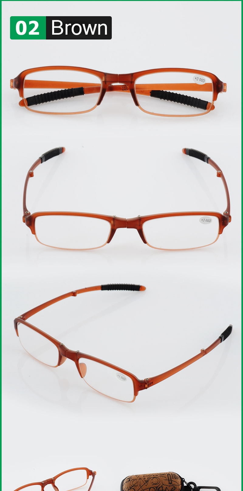 TR90 Soft Light Weight Folding Reading Glasses Magnifying Fatigue Relief 1.0 1.5 2.0 2.5 3.0 3.5 4.0