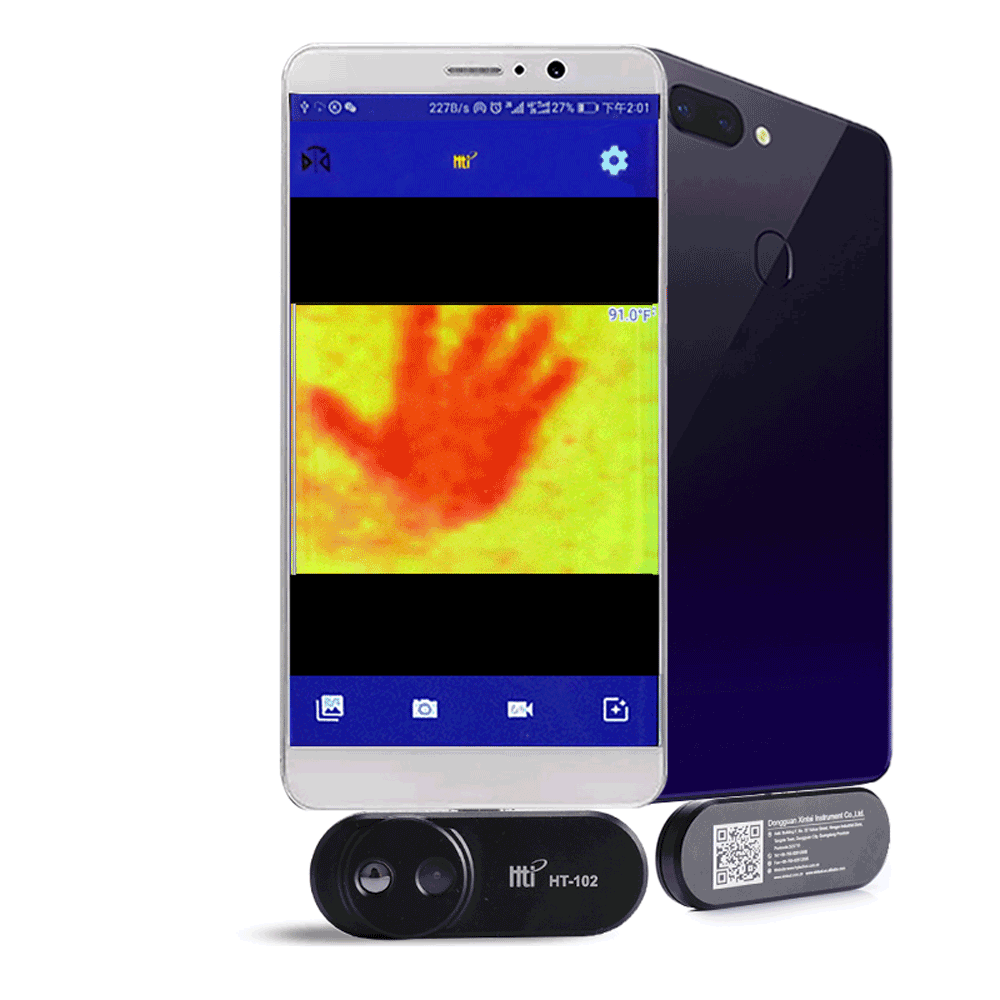 Mobile Phone Thermal Infrared Imager Support Video and Pictures Recording 20 ℃ ~300 ℃ Temperature Test ℃/℉ Face Detection Imaging Camera For Android 83