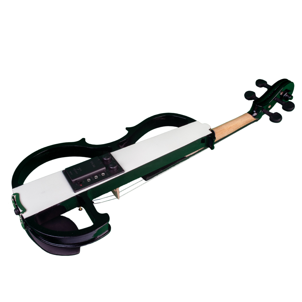 Naomi Violin Full Size 4/4 Solid Wood Electric Violin Basswood Body Ebony Fingerboard Pegs with Ebony Ebony Accessories - Photo: 3