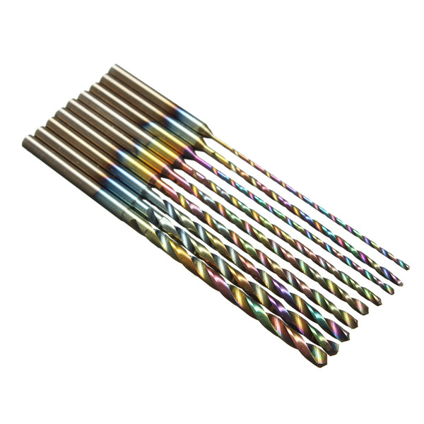 

9pcs 0.8-2.2mm HSS Twist Drill Bits Set Titanium Coated Colorful Drill Bits