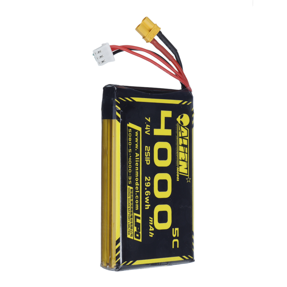 ALIENMODEL 7.4V 4000mAh 2S 5C Lipo Battery for QX7 Radiomaster TX16SR Transmitter - Photo: 7