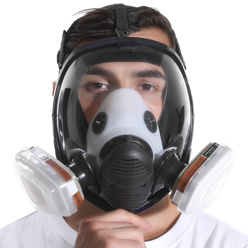 Chemical Full Gas Mask Dust Respirator Paint Insecticide Spray Silicone Full Face Filter Welding