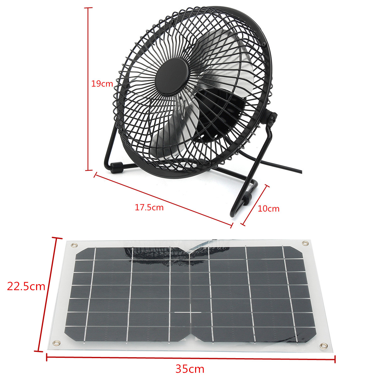 10W USB Solar Panel Powered Mini Fan Waterproof Portable Ventilation Hot Summer Cooling Fan 29