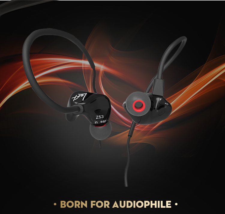 KZ ZS3 Hifi 3.5mm In-ear Earphone Noise Reduction Headset Dual Pin Cable Sports Headphone 9