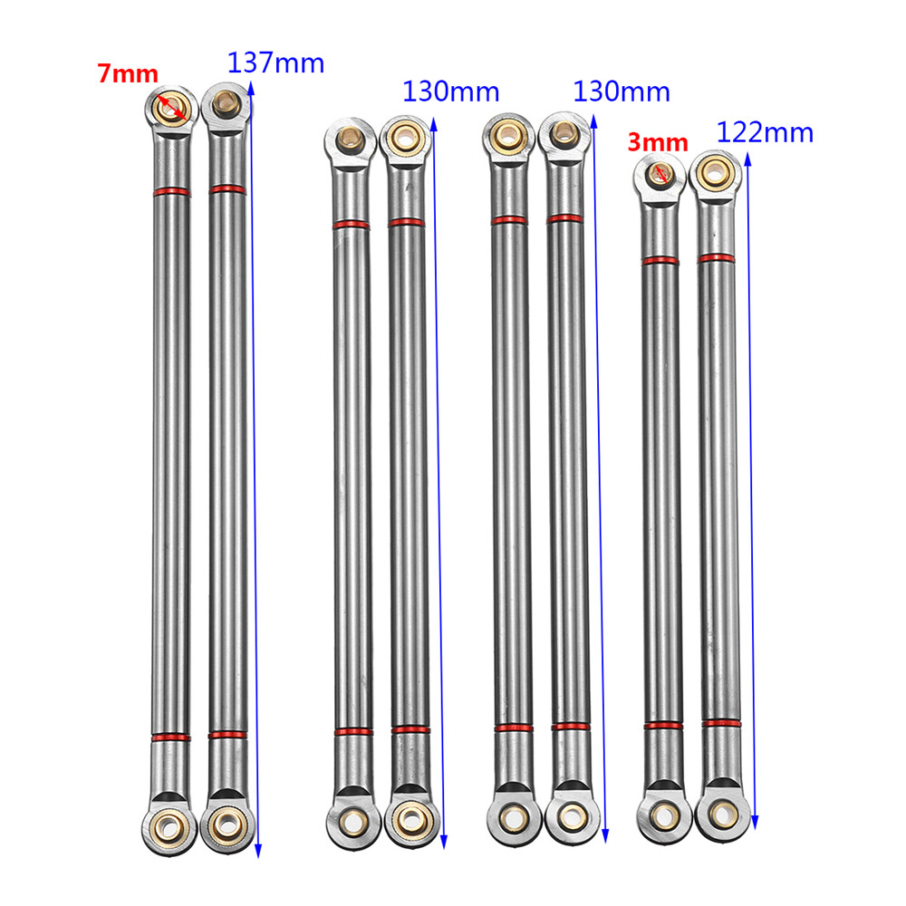 8PC Aluminum Alloy Link Support Rod 313mm Wheelbase For Axial SCX10 1/10 RC Crawler Car Parts - Photo: 11
