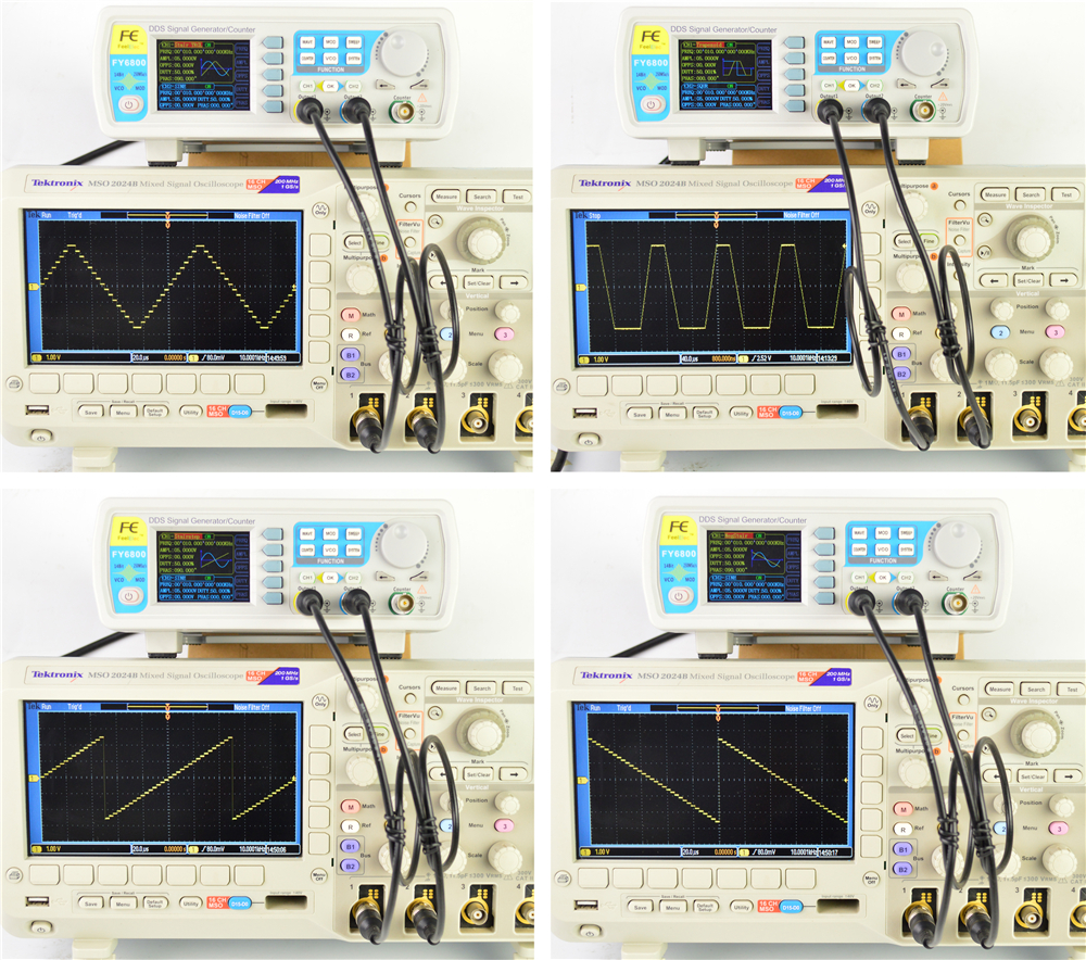 FY6800 2-Channel DDS Arbitrary Waveform Signal Generator 14bits 250MSa/s Sine Square Pulse Frequency Meter VCO Modulation 72