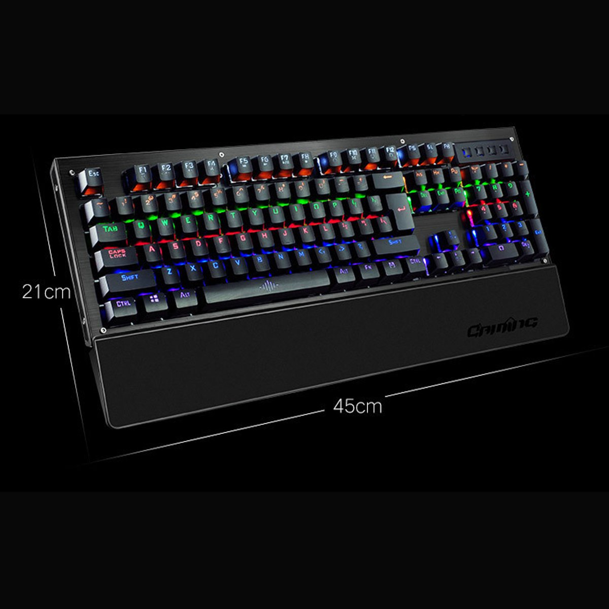 104 Keys Blue Switch USB Wired Backlit Mechanical Computer Gaming Keyboard 13