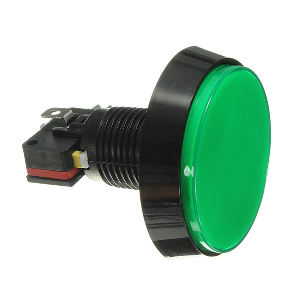 5Pcs Green LED Light 60mm Arcade Video Game Player Push Button Switch 9