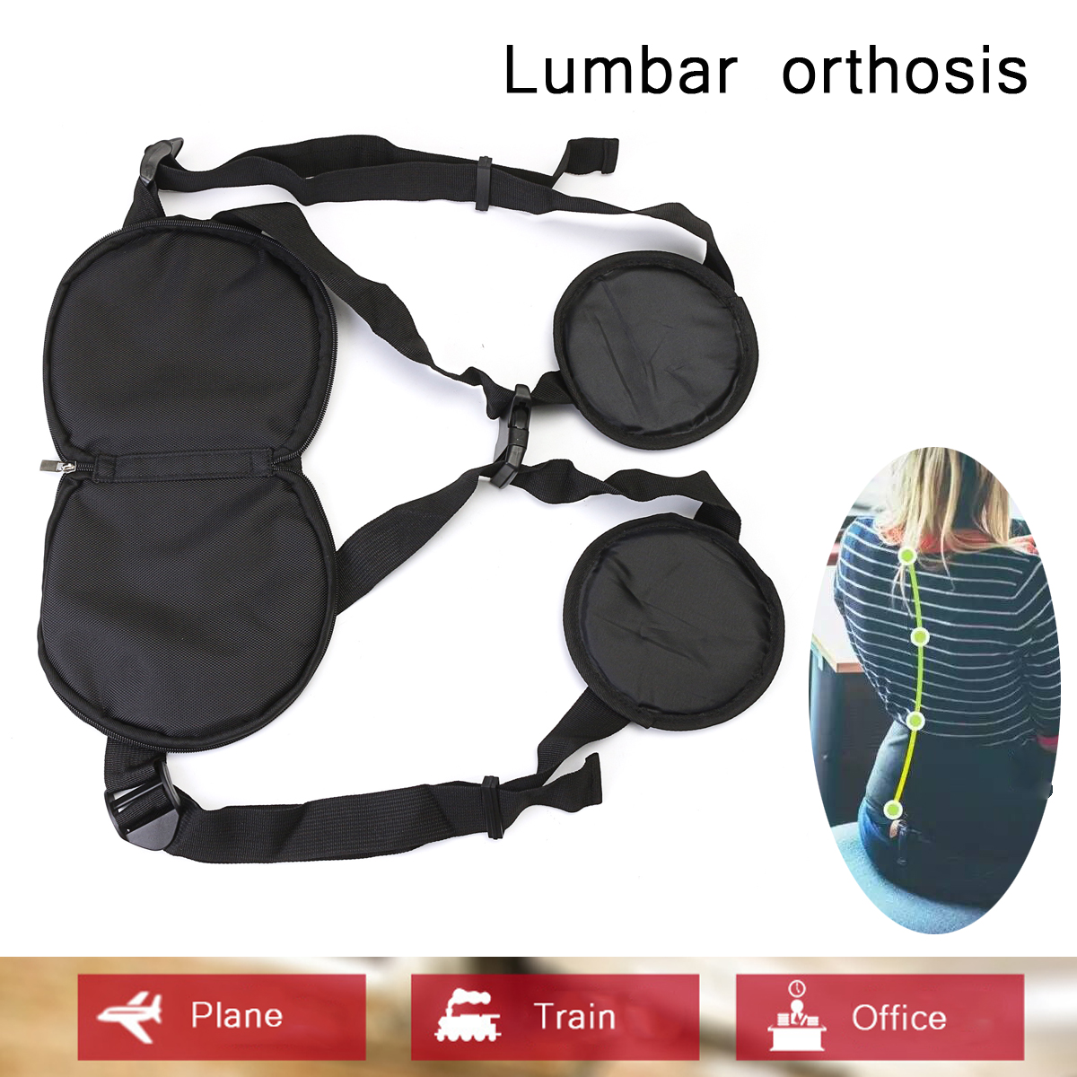 Physical Therapy Lumbar Orthosis Waist Back Brace Orthotic Support Adjustable 