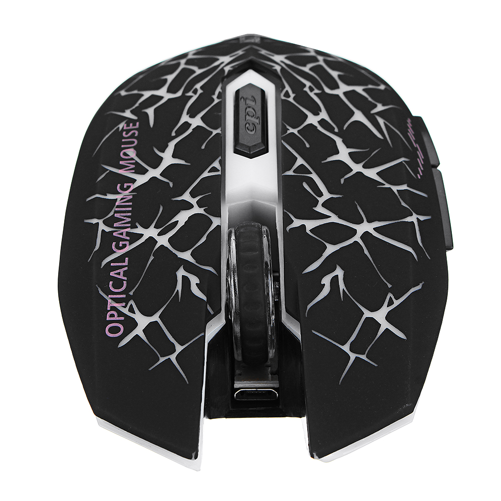 Azzor M6 2400dpi Rechargeable 2.4GHz Wireless Backlit Optical Mouse Silent Mouse 12