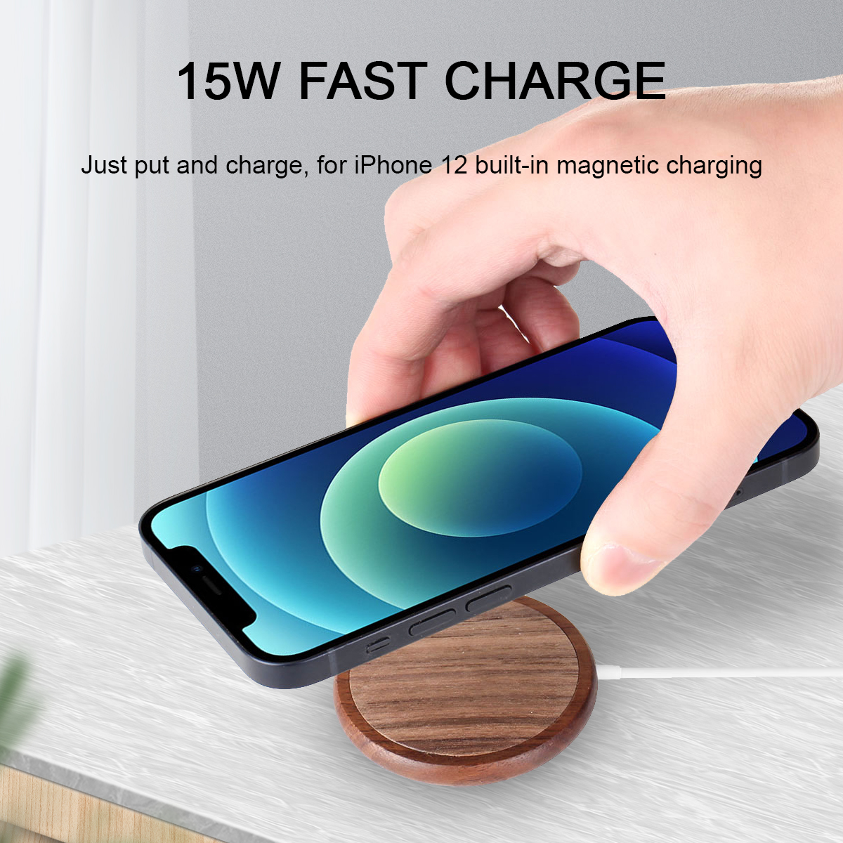 Bakeey 15W Magnetic Wireless Charger for iPhone 12 Series for iPhone 12 Mini/12 Pro/12 Pro Max for Samsung Galaxy Note S20 ultra Huawei Mate40