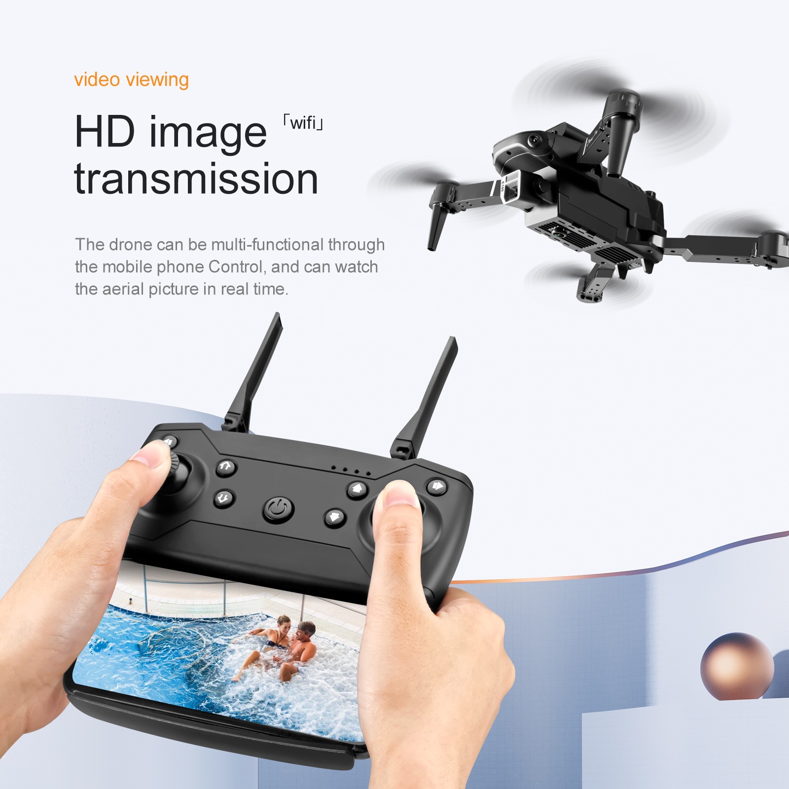 LYZRC E100 WIFI FPV with 4K Camera 360° Obstacle Avoidance 15mins Flight Time RC Drone Quadcopter RTF