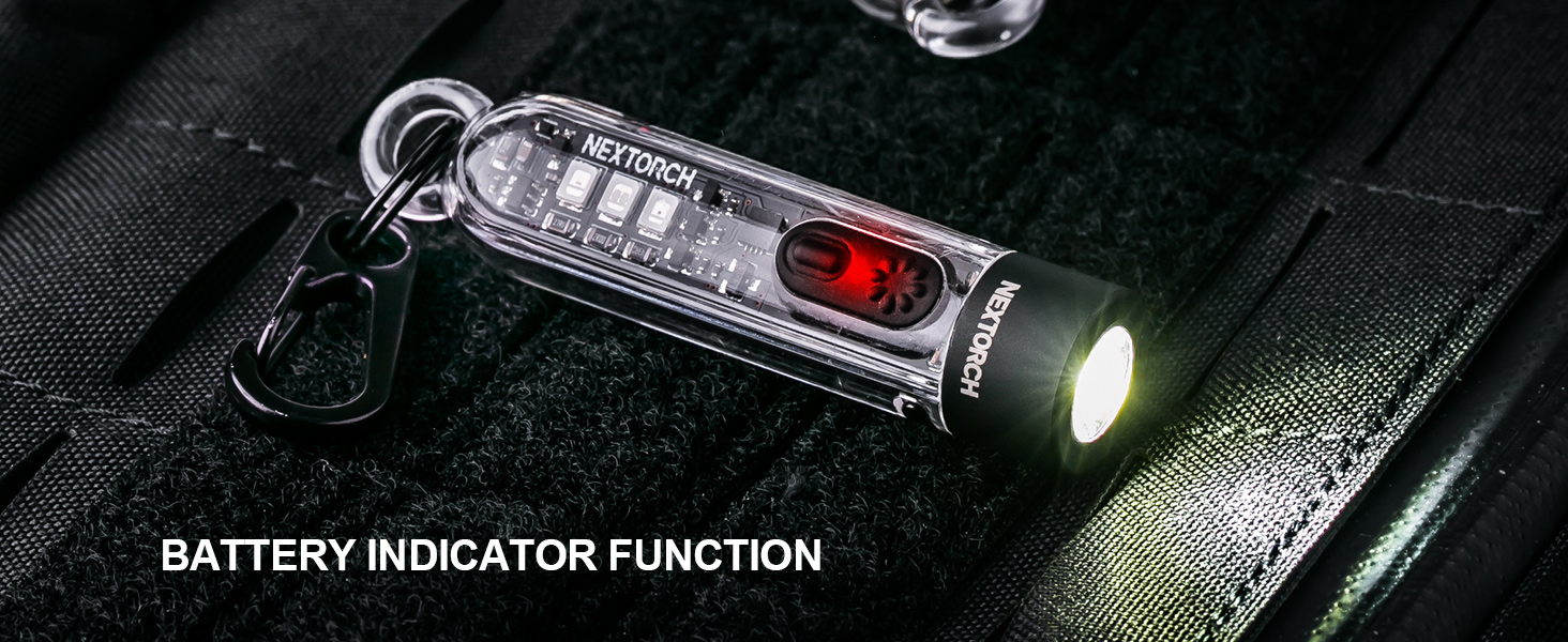 NEXTORCH K40 700lm Mini Size Bright EDC LED Keychain Flashlight With UV Red Blue RBG Sidelight Clip-on Mini Pocket Light Type-C Rechargeable Key Ring Emergency Outdoor Camping Mini Torch