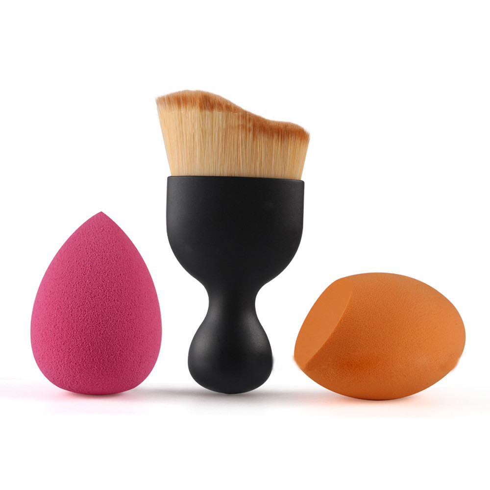 MAANGE 3pcs Makeup Squishy Brushes Set Cosmetic Foundation Puff Cream Powder Brush 