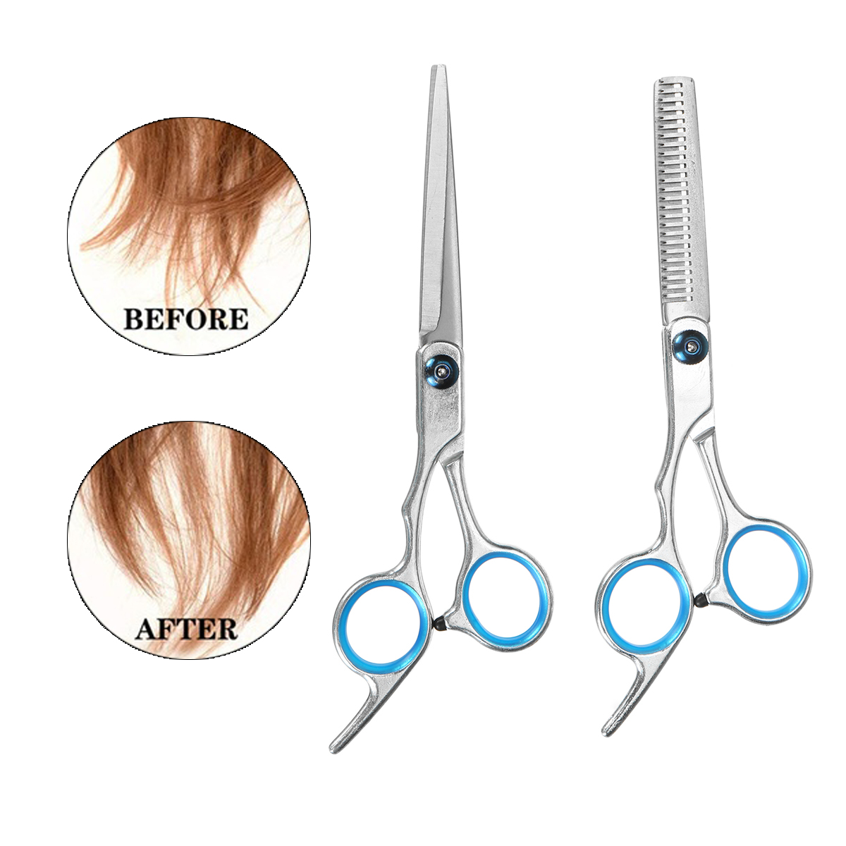 10PCS Barber Hair Cutting Thinning Scissors Shears Set Salon Hair Trimmer Pro Hairdressing Tool