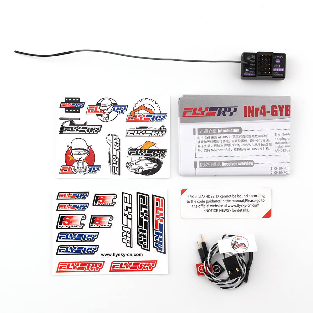 Flysky INr4-GYB 2.4GHz 4CH AFHDS 3 PWM/PPM/i-BUS2/S.BUS/i-BUS Out Put RC Receiver for FlySky Noble NB4/Pro Transmitter