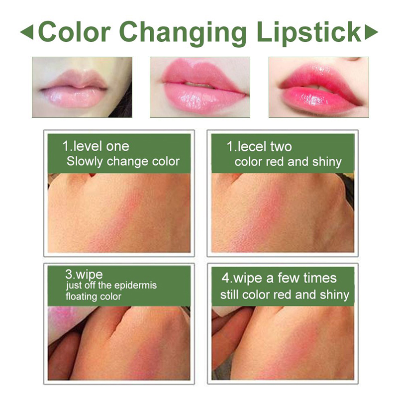 Temperature Color Changing Lipstick Waterproof Nourishing Aloe Gel Lip Balm Non-stick No Fade