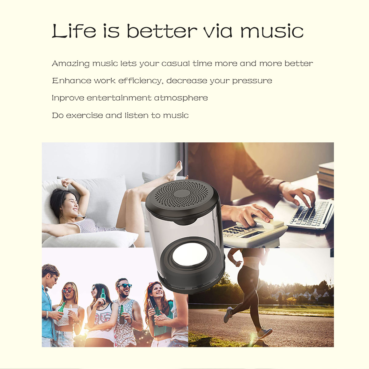 2-in-1 AUX Wired Bluetooth 4.2 Wireless Speaker HiFi 5D Stereo Sound Bass Speaker 16