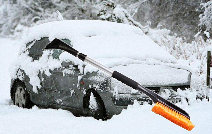 102cm Multifunction Retractable Snow Brush with Ice Scraper Garden Car Snow Removaling Shovel Tool