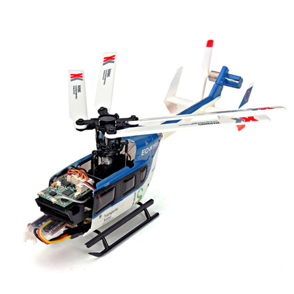 XK K124 2.4G 6CH Brushless EC145 3D6G System RC Helicopter 4PCS 3.7V 700mAh Lipo Battery Version Compatible With FUTAB-A S-FHSS - Photo: 5