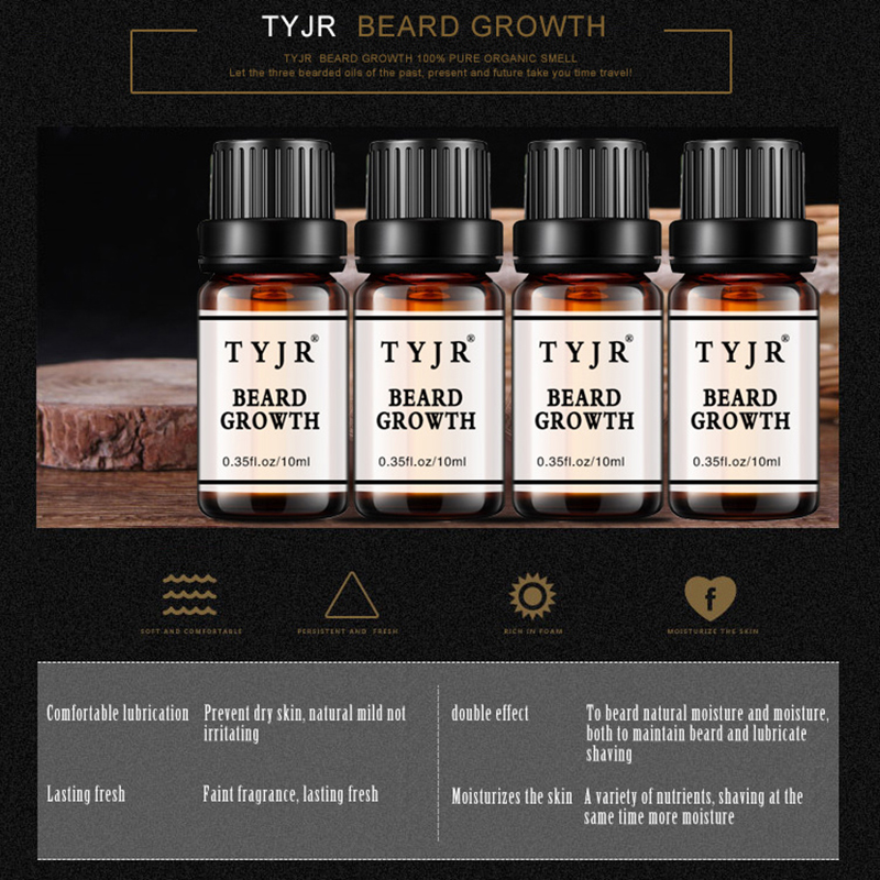 10ml Men Beard Growth Oil Nursing Moisturizing Improve Frizz Beard Eyelashes Nourishing Fluid Mustache Oil